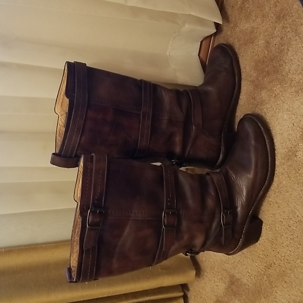 Frye Tall Heeled Strappy Boots